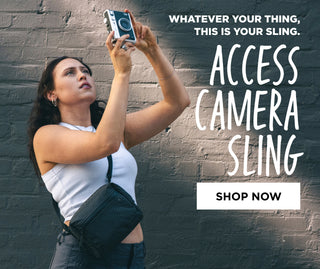 NOMATIC Access Camera Sling collection banner, mobile layout