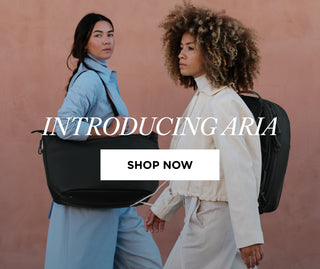NOMATIC Aria collection homepage hero banner, mobile layout