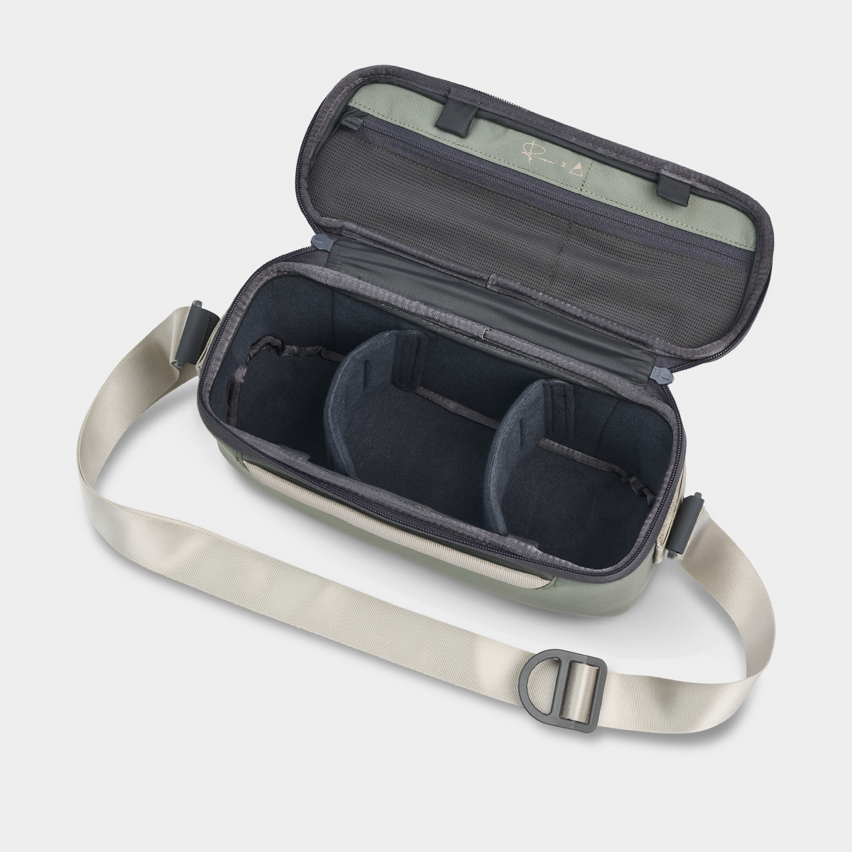 Empty Sage Luma Camera Sling 9L View #color_sage