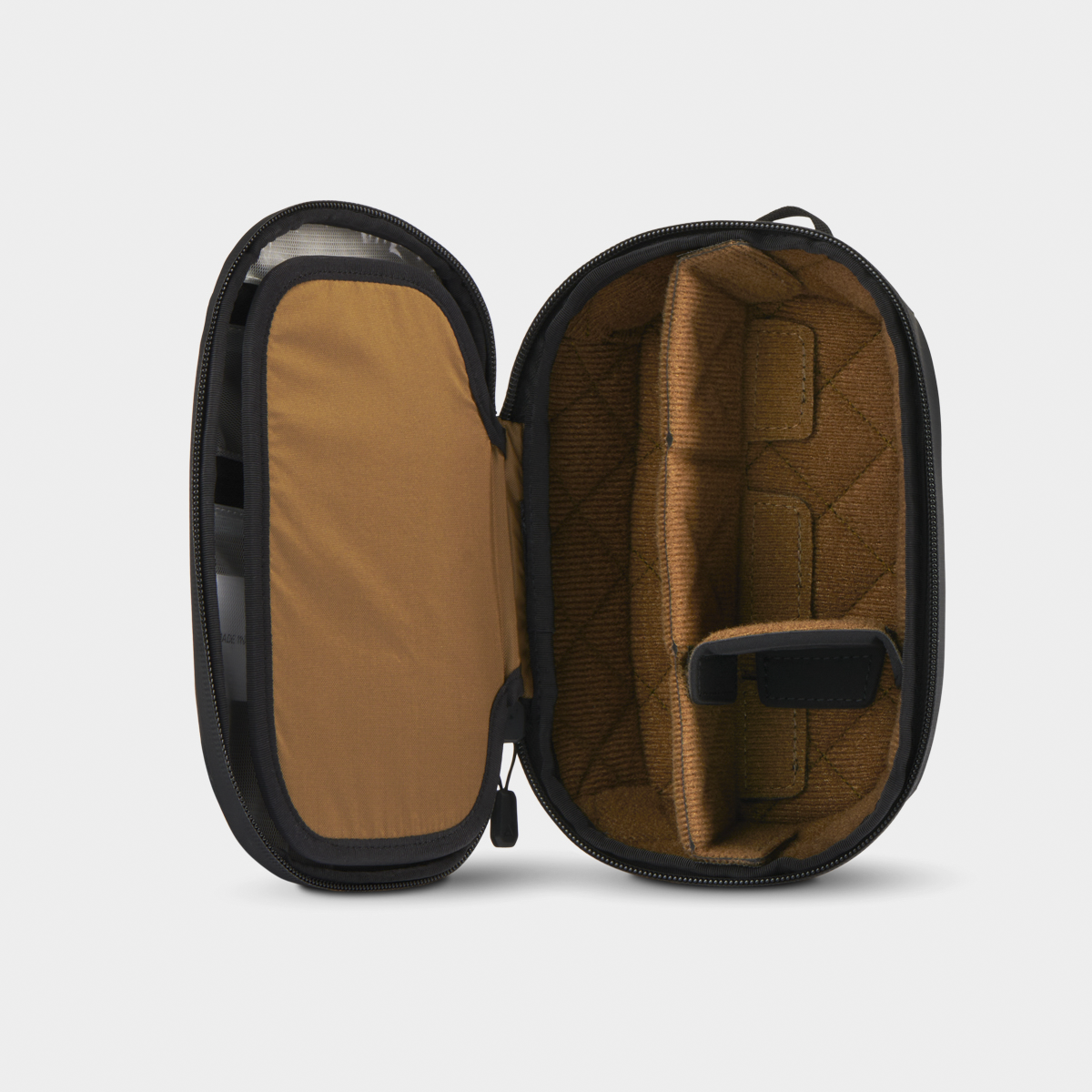 Opened Black McKinnon Tech Organizer Vertical View