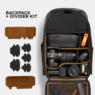 NOMATIC McKinnon Camera Pack 25L, open with Divider Kit