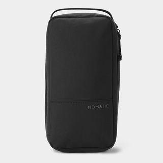 NOMATIC Toiletry Bag in Black, front view, zipped closed