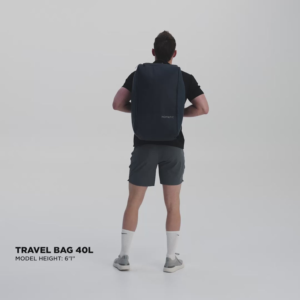 NOMATIC Travel Bag 40L product video in navy